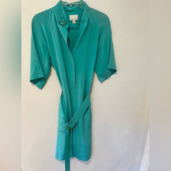 Donna Morgan Turquoise Midi Dress - Picture 1 of 4